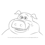 How to Draw Pig from Back at the Barnyard