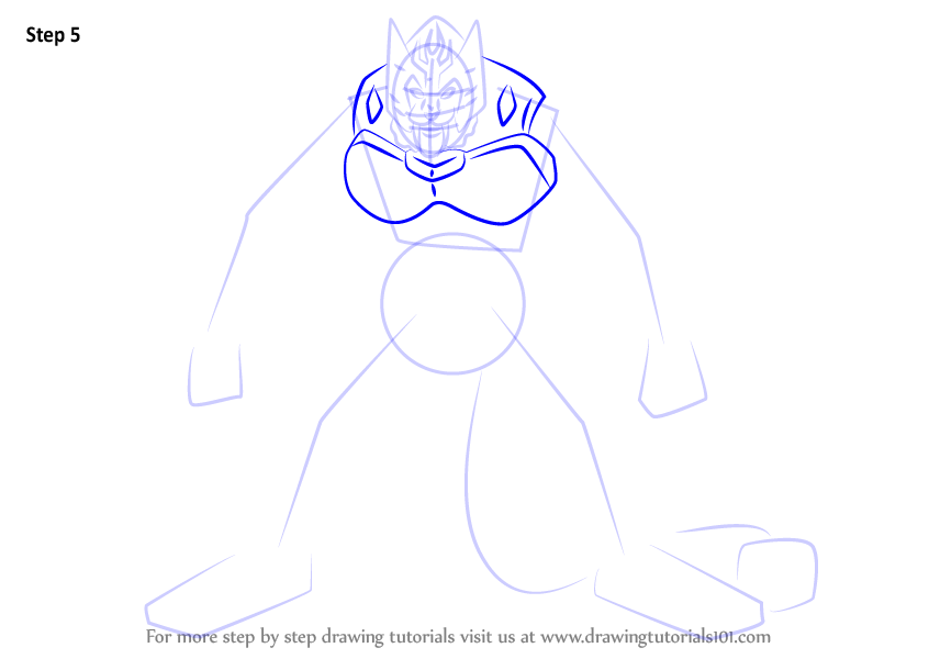 Learn How To Draw Blade Tigrerra From Bakugan Battle Brawlers Bakugan Battle Brawlers Step By Step Drawing Tutorials