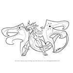 How to Draw Infinity Dragonoid from Bakugan Battle Brawlers