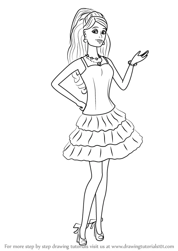 Learn How to Draw Barbie from Barbie Life in the Dreamhouse (Barbie