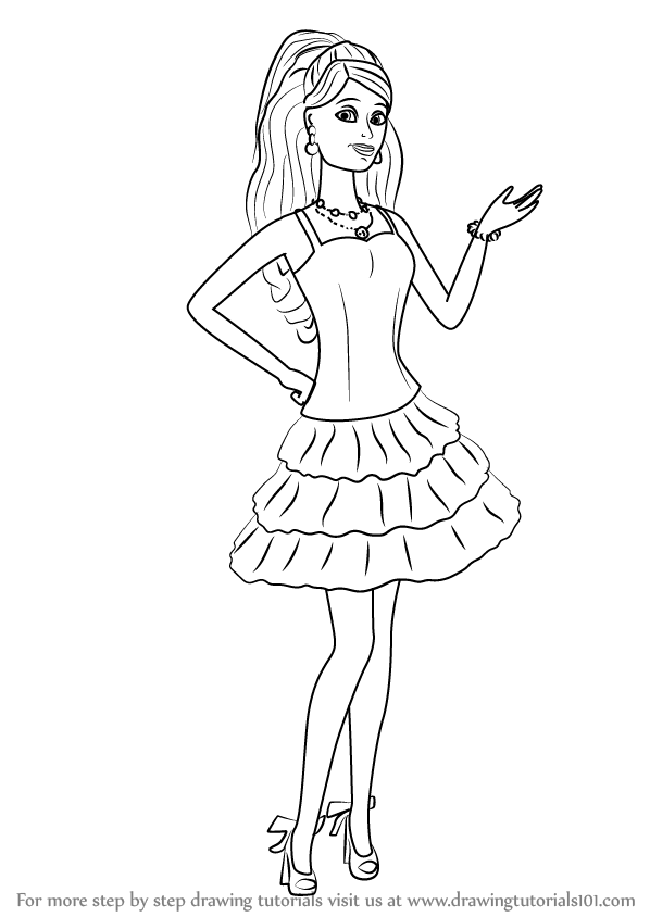 Learn How to Draw Barbie from Barbie Life in the Dreamhouse (Barbie ...