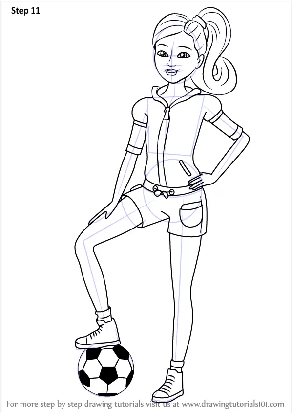 Step by Step How to Draw Stacie from Barbie Life in the Dreamhouse