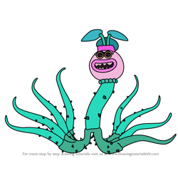 How to Draw Dicey Vine Monster from Battle Kitty