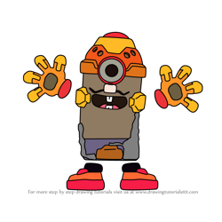 How to Draw Mole Monster from Battle Kitty