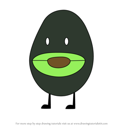 How to Draw Avocado from Battle for Dream Island