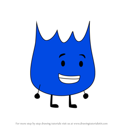 How to Draw Blue Firey from Battle for Dream Island