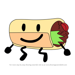 How to Draw Burrito from Battle for Dream Island