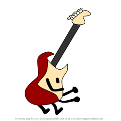 How to Draw Electric Guitar from Battle for Dream Island
