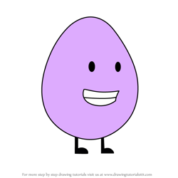 How to Draw Lavender Eggy from Battle for Dream Island