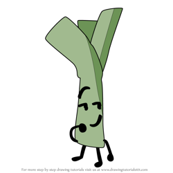 How to Draw Leek from Battle for Dream Island