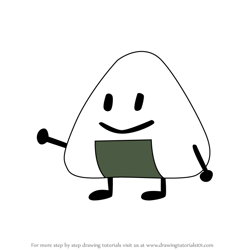 How to Draw Onigiri from Battle for Dream Island