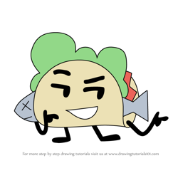 How to Draw Taco from Battle for Dream Island