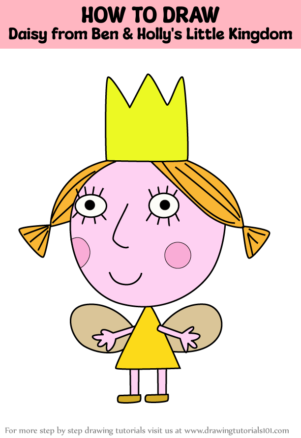 How to Draw Daisy from Ben & Holly's Little Kingdom (Ben & Holly's