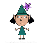How to Draw Emily Elf from Ben & Holly's Little Kingdom