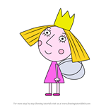 How to Draw Holly Thistle from Ben & Holly's Little Kingdom