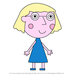 How to Draw Katie Big from Ben & Holly's Little Kingdom