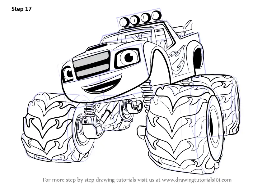 Learn How to Draw Blaze from Blaze and the Monster Machines (Blaze and ...