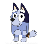 How to Draw Socks Heeler from Bluey