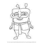 How to Draw Bago Go from BoBoiBoy