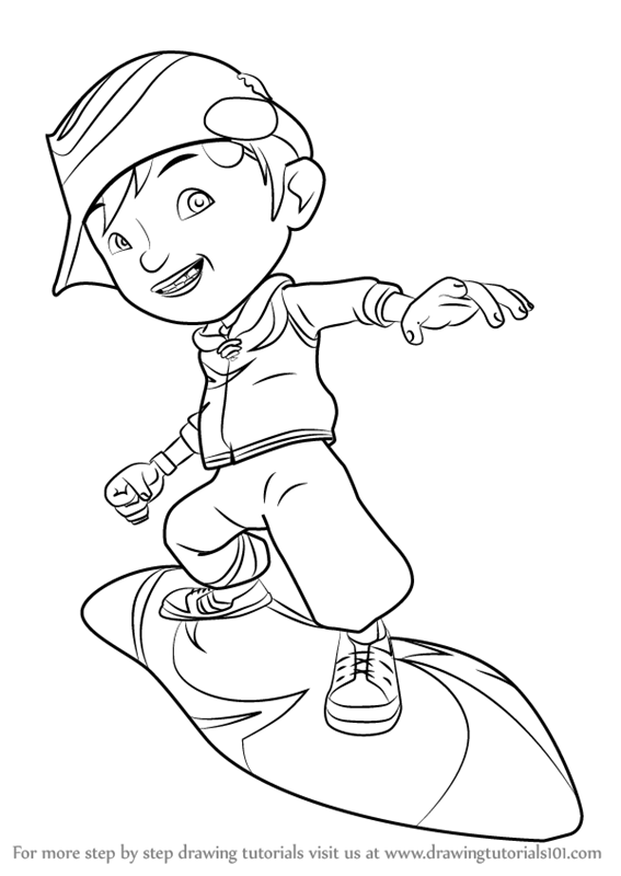 Mewarnai Gambar Boboiboy Galaxy - Warna Devia