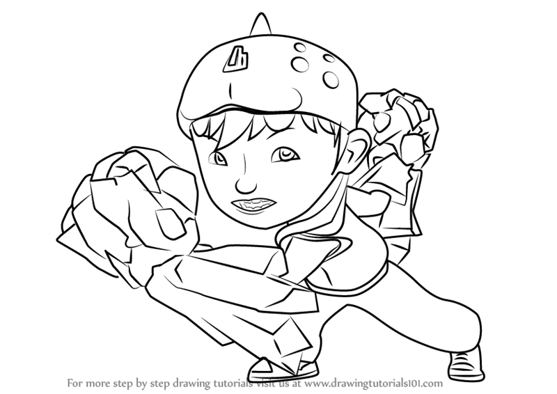 Learn How to Draw BoBoiBoy Earth from BoBoiBoy BoBoiBoy 