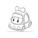 How to Draw Mini from Robocar Poli