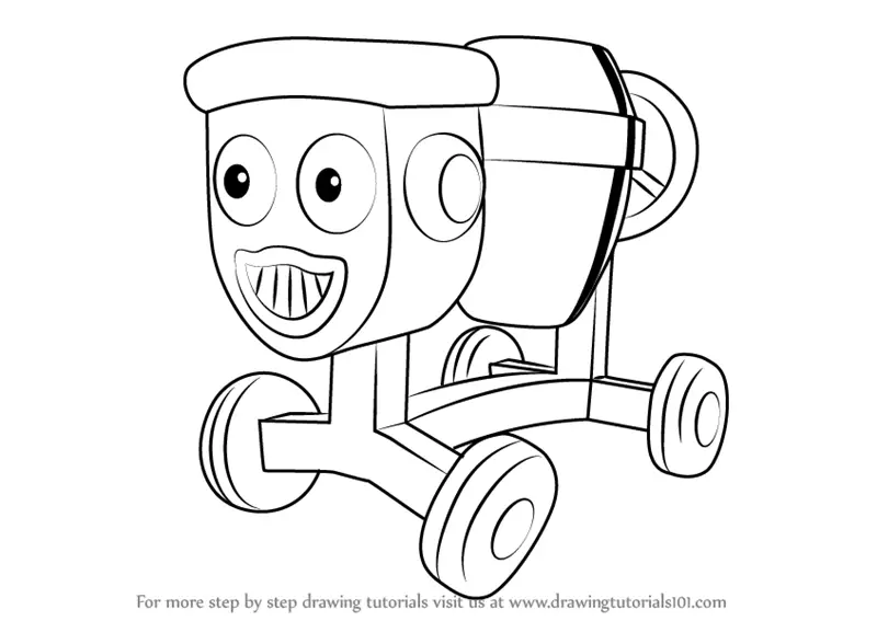 Learn How To Draw Dizzy From Bob The Builder Bob The Builder Step By Step Drawing Tutorials