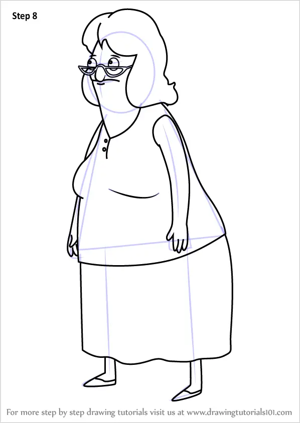 Learn How to Draw Gloria from Bob&#39;s Burgers (Bob&#39;s Burgers) Step by Step : Drawing Tutorials