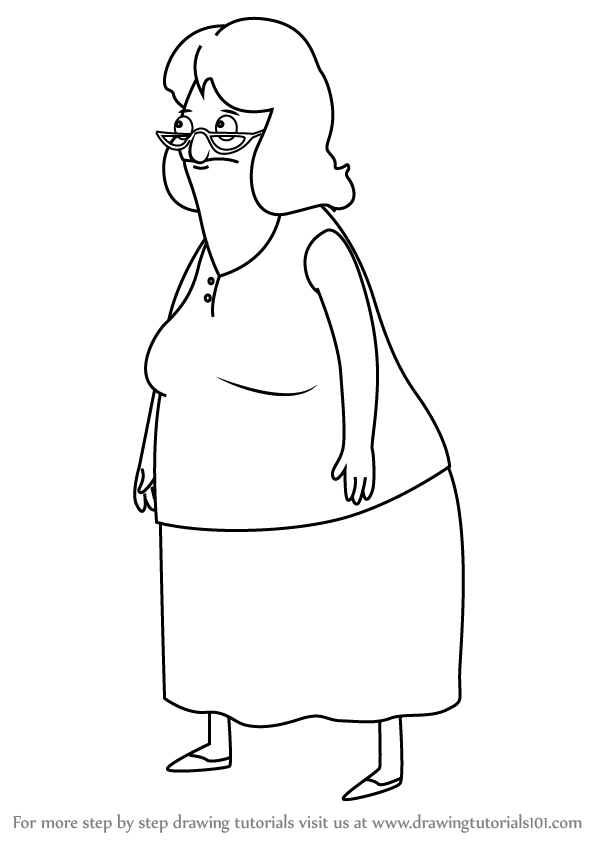 Learn How to Draw Gloria from Bob's Burgers (Bob's Burgers) Step by