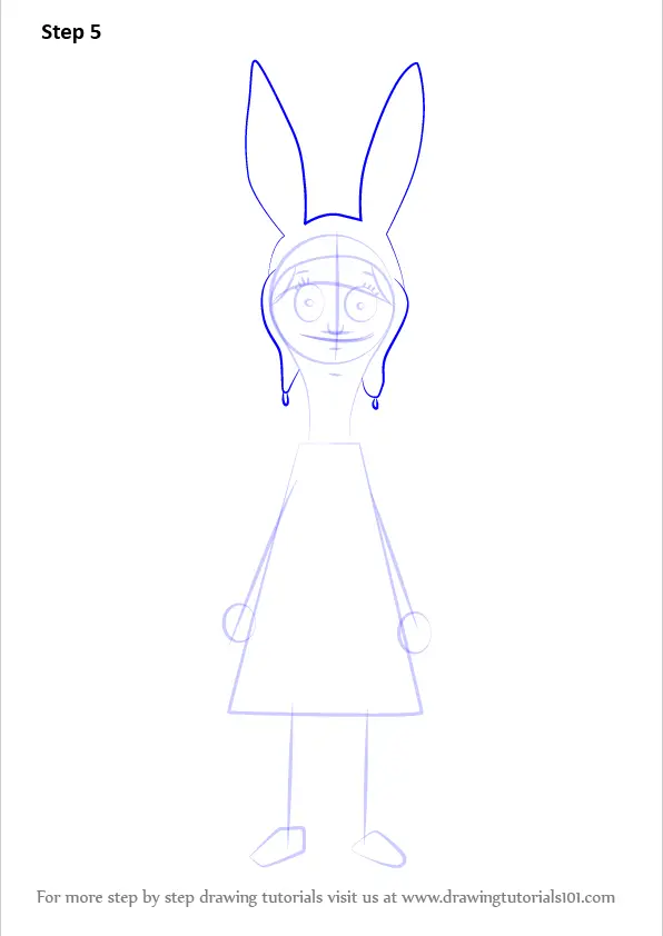 Learn How to Draw Louise Belcher from Bob&#39;s Burgers (Bob&#39;s Burgers) Step by Step : Drawing Tutorials