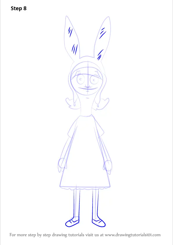 Learn How to Draw Louise Belcher from Bob&#39;s Burgers (Bob&#39;s Burgers) Step by Step : Drawing Tutorials