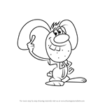 How to Draw Mr. Whiskers from Brandy & Mr. Whiskers