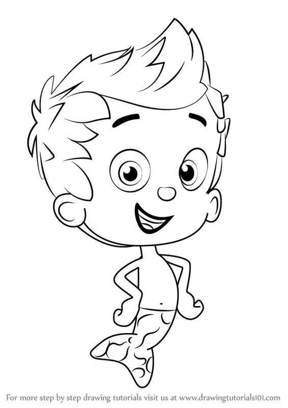 Learn How to Draw Gil from Bubble Guppies (Bubble Guppies) Step by Step