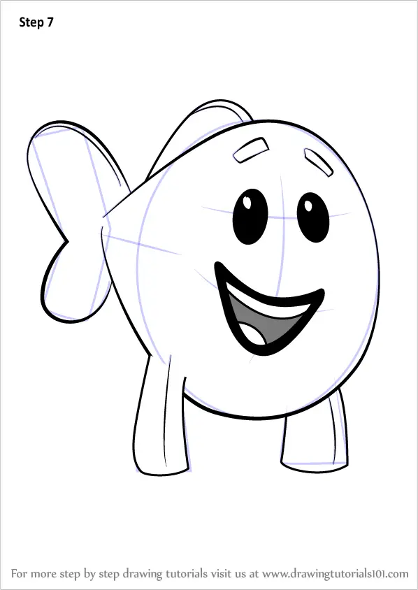 Learn How to Draw Little Fish from Bubble Guppies (Bubble Guppies) Step by  Step : Drawing Tutorials