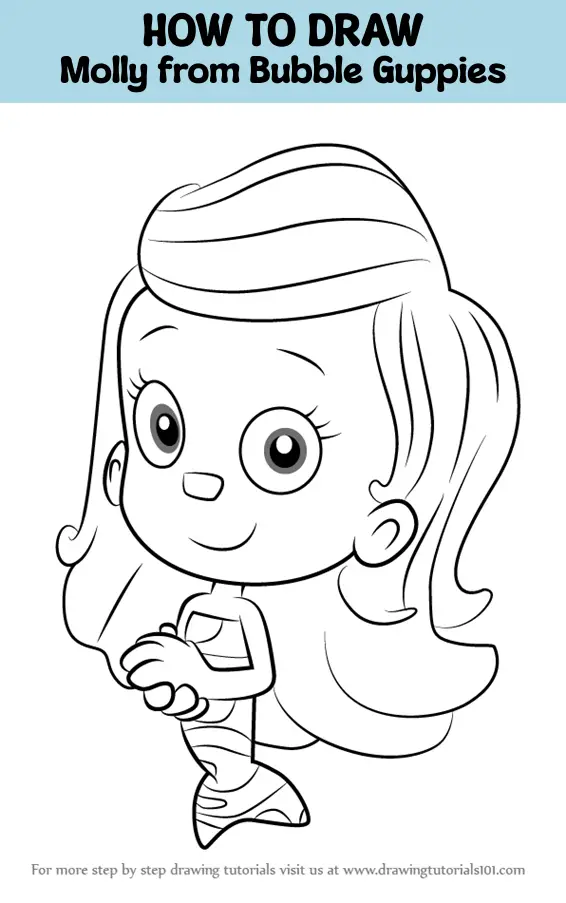 How to Draw Molly from Bubble Guppies (Bubble Guppies) Step by Step ...