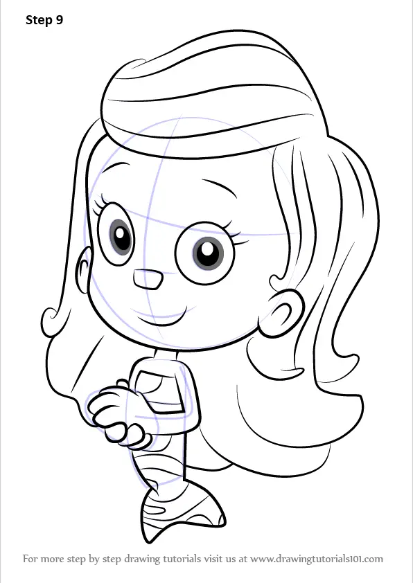 Learn How to Draw Molly from Bubble Guppies (Bubble Guppies) Step by