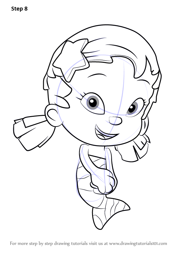 How to Draw Oona from Bubble Guppies (Bubble Guppies) Step by Step