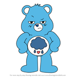 How to Draw Grumpy Bear from Care Bears