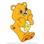 How to Draw Laugh-a-Lot Bear from Care Bears