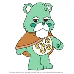 How to Draw Watchful Bear from Care Bears
