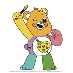 How to Draw Work of Heart Bear from Care Bears