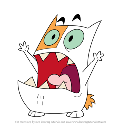How to Draw Gordon Surprised from Catscratch