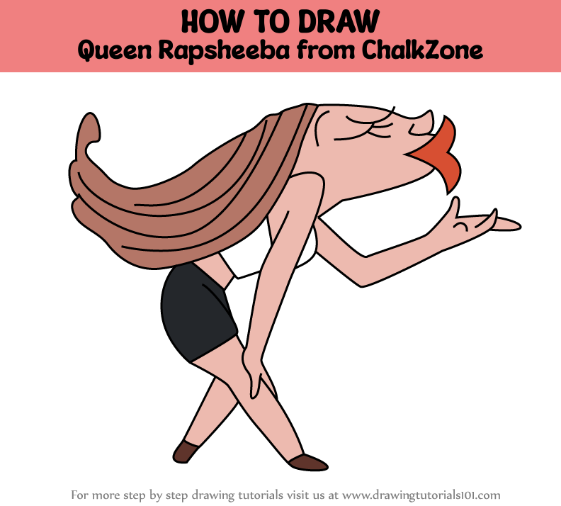 How to Draw Queen Rapsheeba from ChalkZone (ChalkZone) Step by Step ...