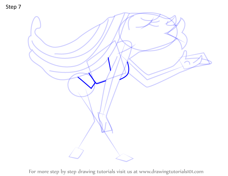 How to Draw Queen Rapsheeba from ChalkZone (ChalkZone) Step by Step ...
