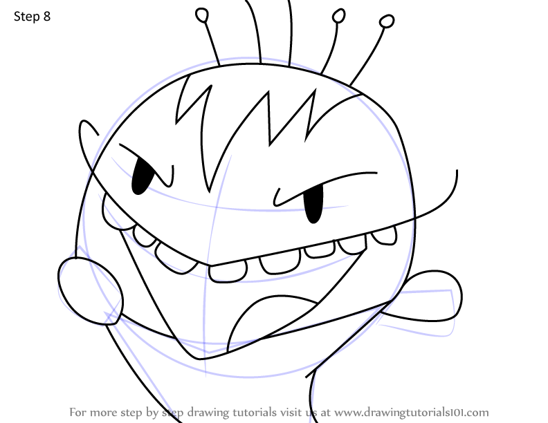 How to Draw Skrawl from ChalkZone (ChalkZone) Step by Step