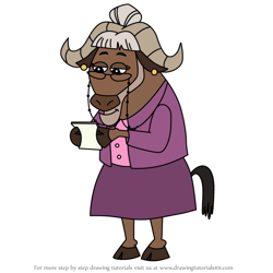 How to Draw Madame Bellicoso from Chip and Potato