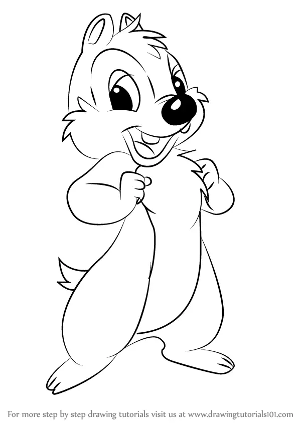 Learn How to Draw Dale from Chip and Dale (Chip 'n' Dale) Step by Step