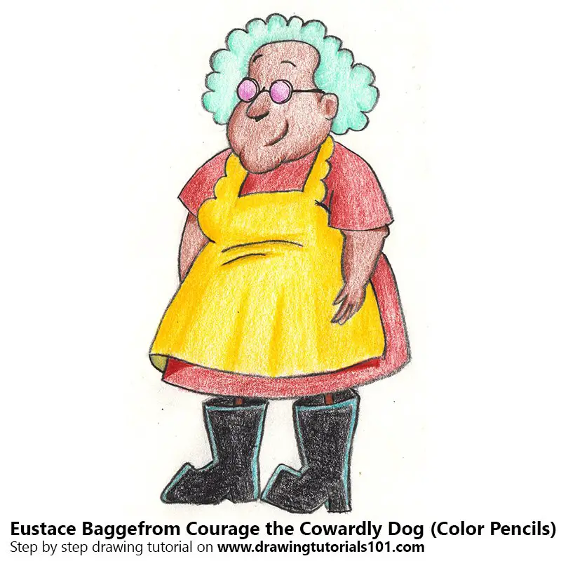 Muriel Bagge from Courage the Cowardly Dog Color Pencil Drawing