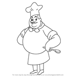 How to Draw Chef Pisghetti from Curious George