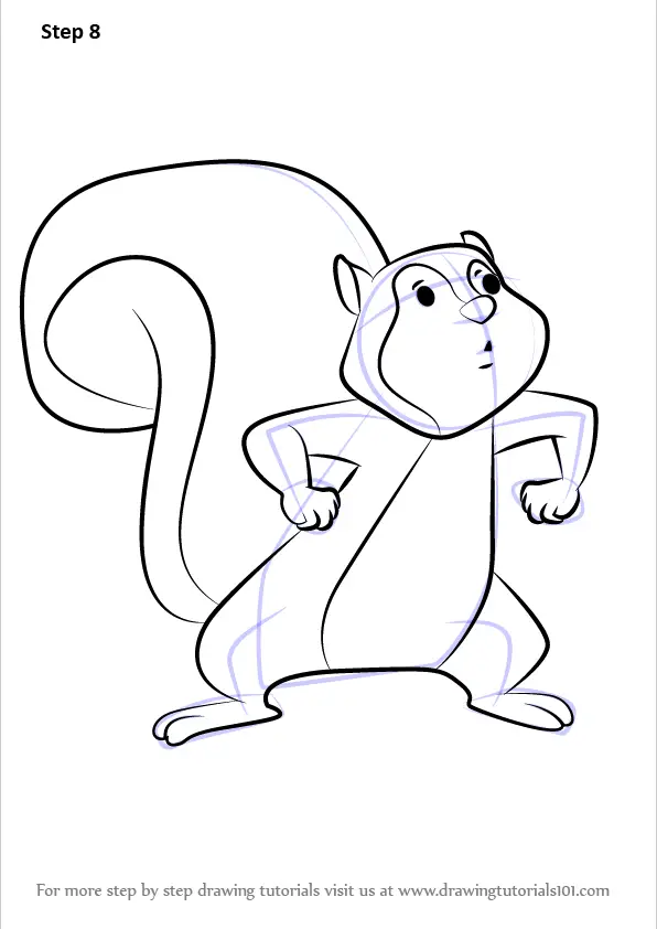 Download Learn How to Draw Jumpy Squirrel from Curious George (Curious George) Step by Step : Drawing ...